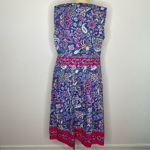 Talbots Paisley Fit & Flare Dress - Picture 8 of 12